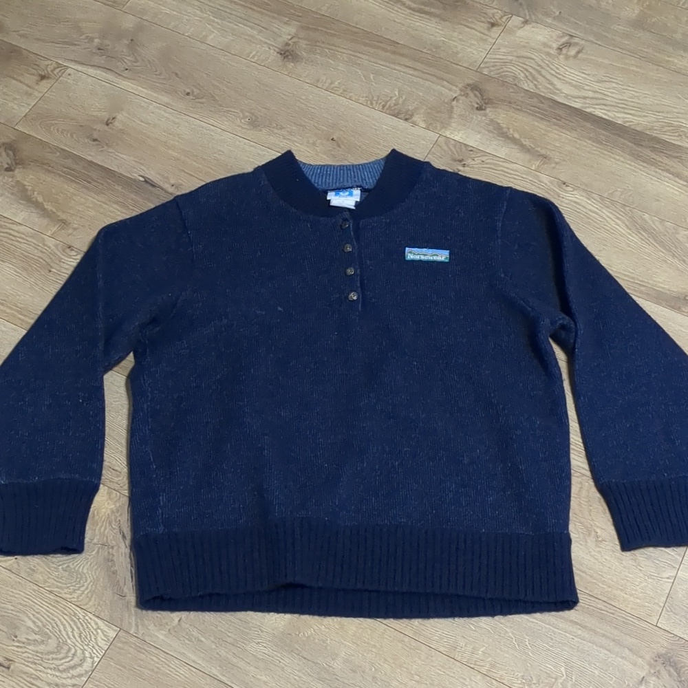 Vintage Norsewear Wool New Zealand Pullover Chunky Sweater Mens XXL 3 Button